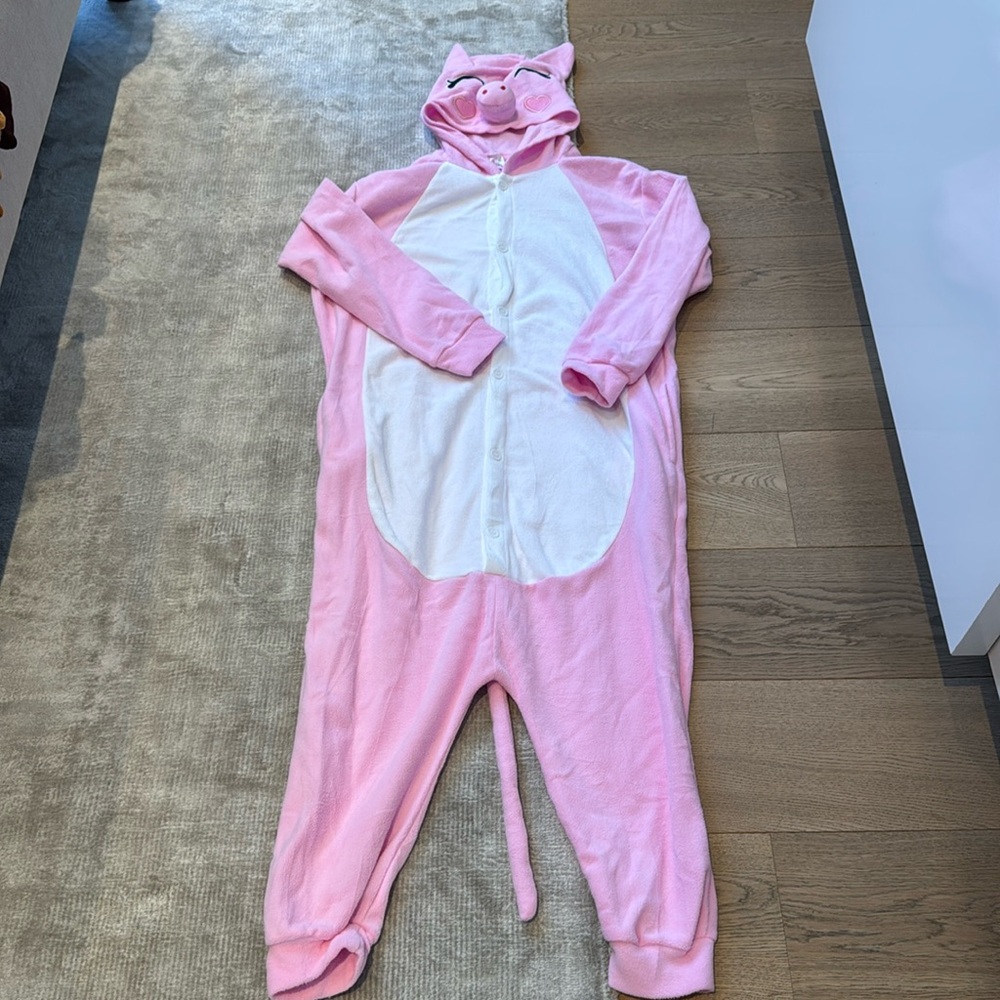 Pink Pig Onesie Halloween Costume
